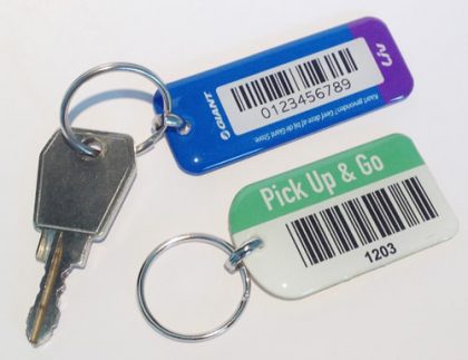 sleutelhanger met barcode