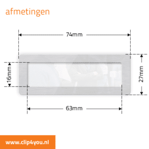 aluminium naambadge Berlin afmetingen