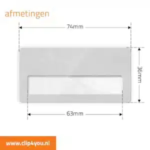 aluminium naambadge London afmetingen