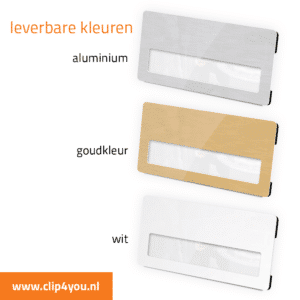 aluminium naambadge London kleuren