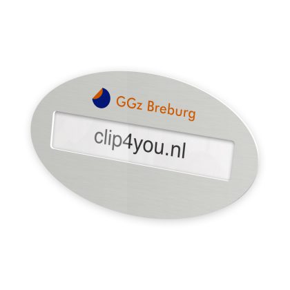 ovalen aluminium naambadges