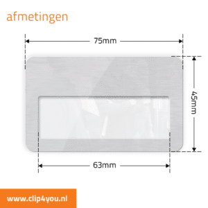 aluminium naambadge NewYork afmetingen