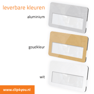 aluminium naambadge NewYork kleuren
