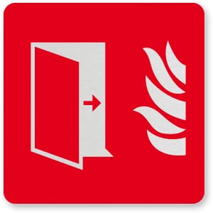waarschuwingsbordje BRANDDEUR