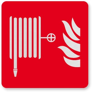 waarschuwingsbordje BRANDSLANG