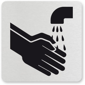 waarschuwingsbordje HANDEN WASSEN