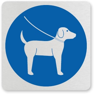 waarschuwingsbordje HONDEN AANGELIJND