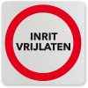 waarschuwingsbordje INRIT VRIJLATEN