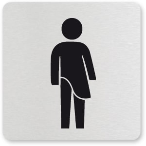 waarschuwingsbordje TOILET UNISEX