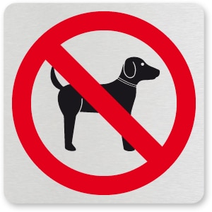 waarschuwingsbordje VERBODEN VOOR HONDEN