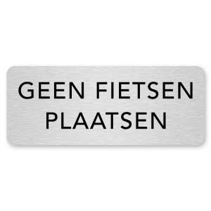 deurbordje geen fietsen plaatsen