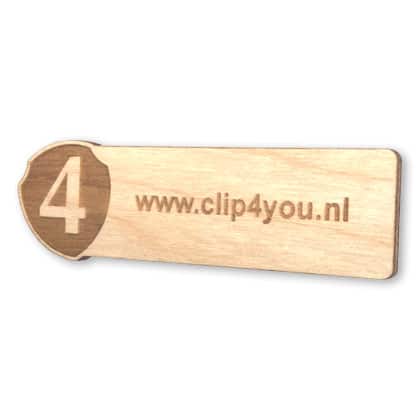 houten naambadges