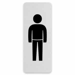 symboolbord toilet heren